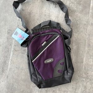 NWT Purple Single Strap Sling Backpack Bag Travel Hiking Gym Adjustable